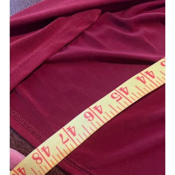 BCBGeneration Draped Pocket  V-Neck Cocktail Dress Size M Burgundy - Picture 9 of 9